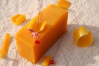Olivové mýdlo krájené - s červeným palmovým olejem a vůní pomeranč